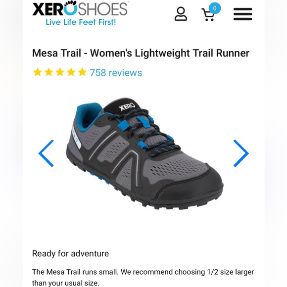 Mesa trail dark gray sapphire barefoot xero shoes - Picture 8 of 11